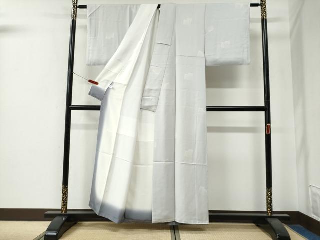 平和屋着物●手描友禅 藤井嵐晴 小紋 源氏香 白磁色 金彩 正絹 逸品 CABG0145yc