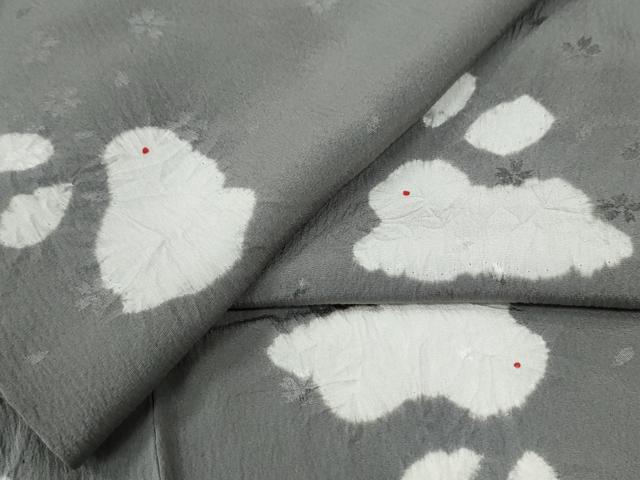 平和屋着物●長襦袢 無双仕立て 兎 正絹 逸品 CABG0148yc