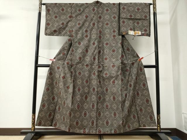 平和屋着物●本場大島紬 龍郷絣 証紙付き 正絹 逸品 CABG0150yc