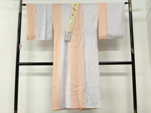 平和屋着物●長襦袢 無双仕立て 枝橘文 半衿刺繍 正絹 逸品 CABG0162yc