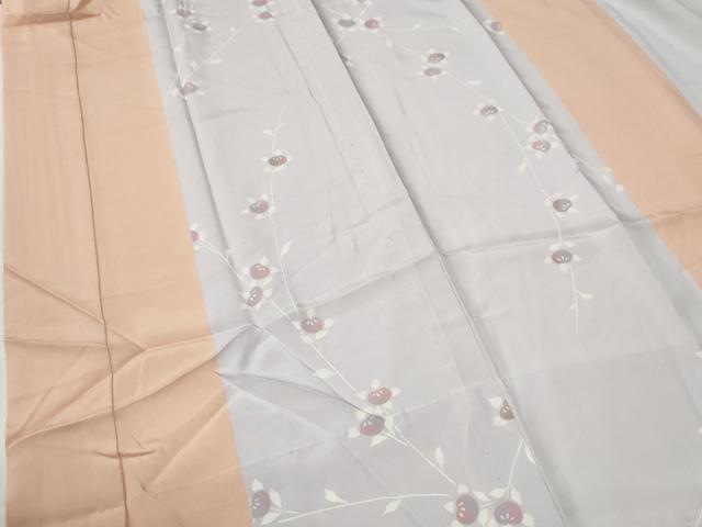 平和屋着物●長襦袢 無双仕立て 枝橘文 半衿刺繍 正絹 逸品 CABG0162yc