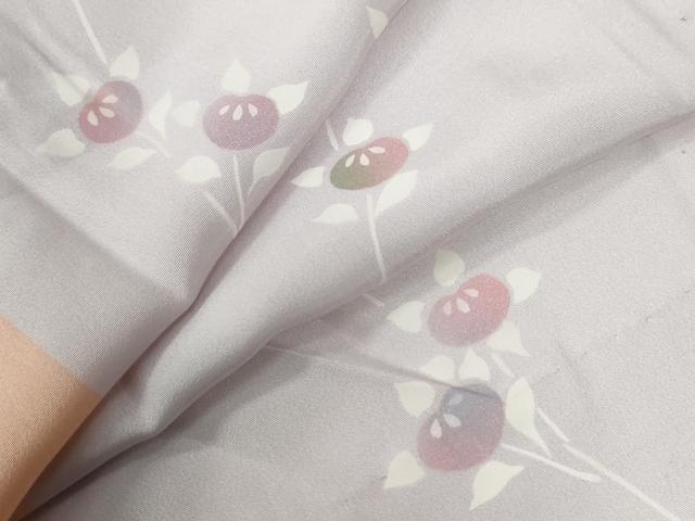 平和屋着物●長襦袢 無双仕立て 枝橘文 半衿刺繍 正絹 逸品 CABG0162yc