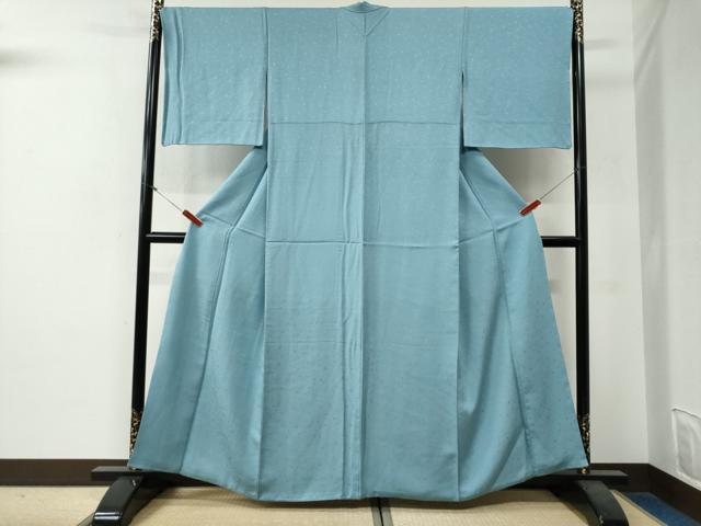平和屋着物●上質な色無地 花唐草地紋 浅縹色 やまと誂製 正絹 逸品 CABG0178yc