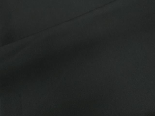 平和屋着物●男性 黒紋付 羽織セット 羽裏:破れ色紙人物文 正絹 逸品 CABG0185yc