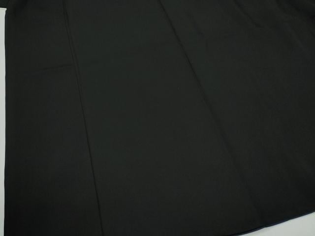 平和屋着物●男性 黒紋付 羽織セット 羽裏:立波鳳凰 正絹 逸品 CABG0189yc