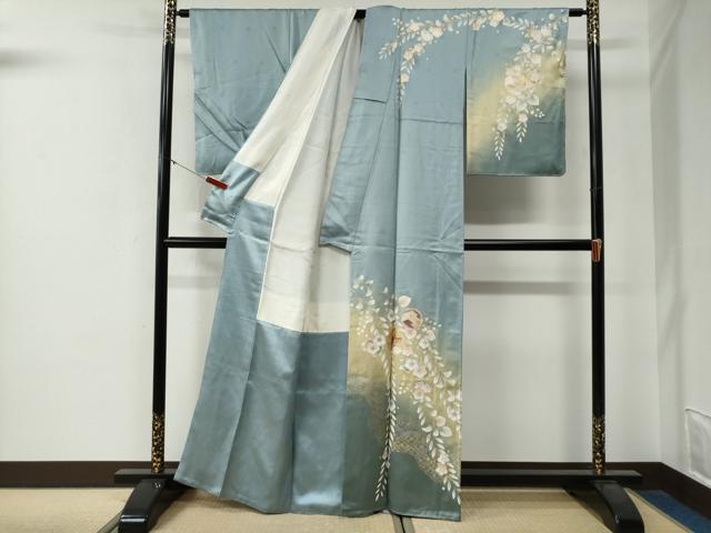 平和屋着物●訪問着 辻が花 暈し染め 金彩 正絹 逸品 未使用 CABG0191yc