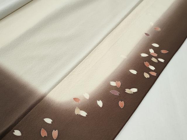 平和屋着物●上質な色無地 黒茶色 鈴乃屋扱い 正絹 逸品 未使用 CABG0200yc