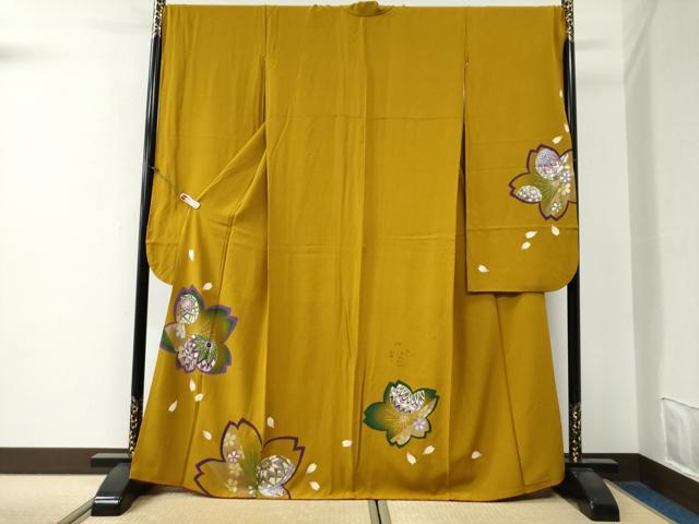 平和屋着物●豪華振袖 毬舞桜文 金銀彩 正絹 逸品 CABG0209yc