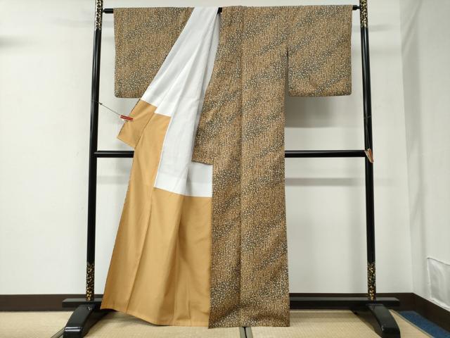 平和屋着物●小紋 舞桜文 洗える着物 CABG0211yc
