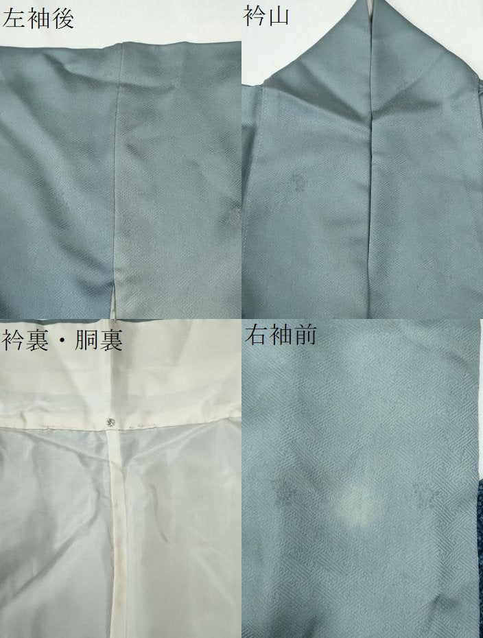 平和屋着物●訪問着 刺繍 飛鶴浜松籬草花文 暈し染め 金彩 正絹 逸品 CABG0221yc