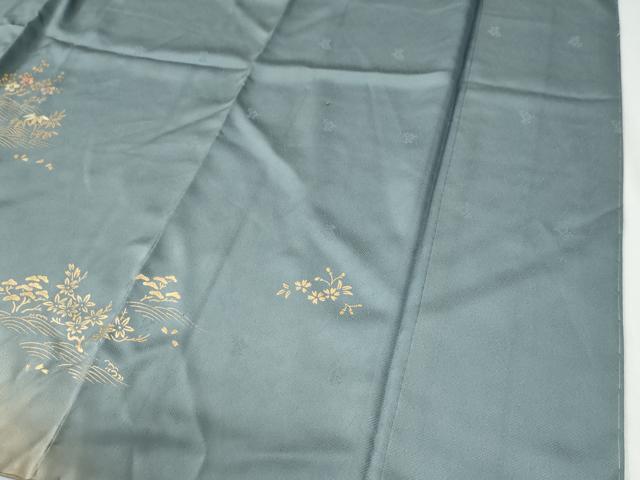 平和屋着物●訪問着 刺繍 飛鶴浜松籬草花文 暈し染め 金彩 正絹 逸品 CABG0221yc