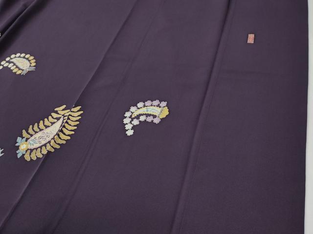 平和屋着物●本加賀友禅作家 宮野勇造 訪問着 花蝶文 正絹 逸品 CABG0225yc