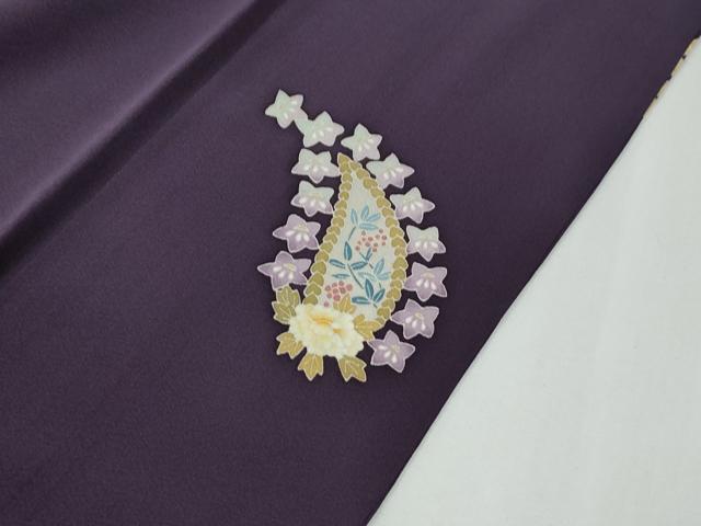 平和屋着物●本加賀友禅作家 宮野勇造 訪問着 花蝶文 正絹 逸品 CABG0225yc