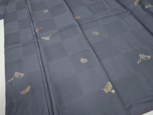 平和屋着物●上質な小紋 簪 櫛 金銀彩 正絹 逸品 CABG0233yc