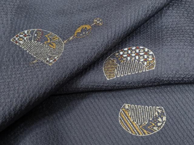 平和屋着物●上質な小紋 簪 櫛 金銀彩 正絹 逸品 CABG0233yc