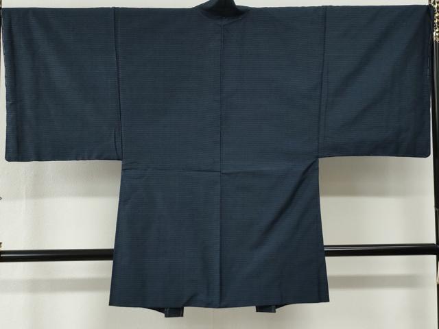 平和屋着物●男性 紬 アンサンブル 格子 正絹 逸品 未使用 CABG0243yc