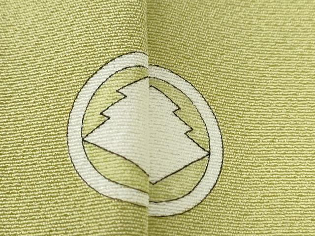 平和屋着物●本草木染作家 瑞寶 色無地 抹茶色 正絹 逸品 CABG0247yc