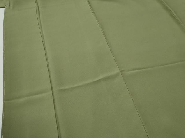 平和屋着物●上質な色無地 青丹色 正絹 逸品 未使用 CABG0250yc