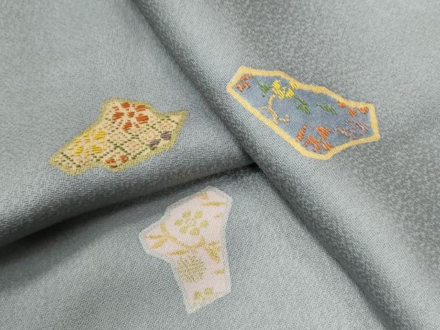 平和屋着物●訪問着 総刺繍 花唐草文 金彩 ロング丈 正絹 逸品 CABG0253yc