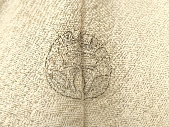 平和屋着物●上質な色無地 鳥の子色 正絹 逸品 CABG0270yc