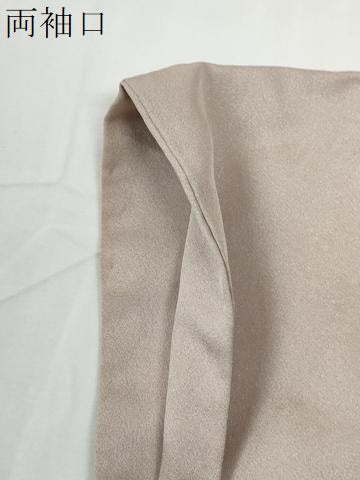 平和屋着物●上質な色無地 灰桜色 ロング丈 正絹 逸品 CABG0273yc