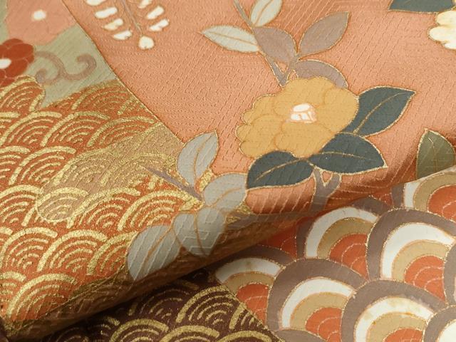 平和屋着物●訪問着 作家物 青海波花唐草松文 金彩 正絹 逸品 CABG0274yc