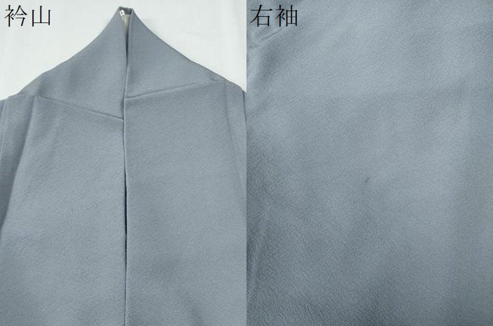 平和屋着物●上質な色無地 桔梗鼠色 正絹 逸品 CABG0283yc