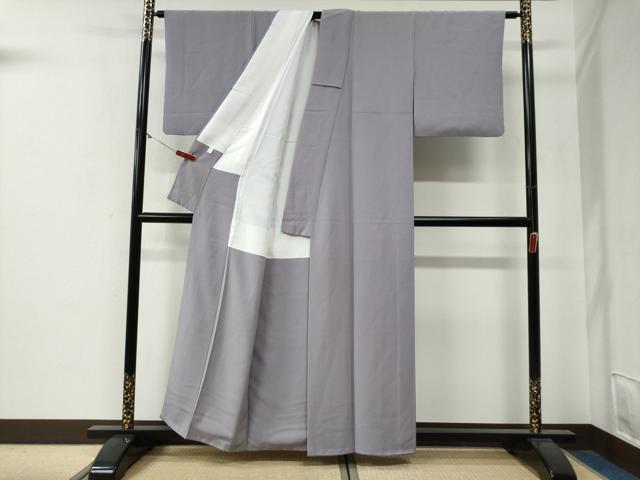 平和屋着物●上質な色無地 牡丹鼠色 正絹 逸品 CABG0285yc
