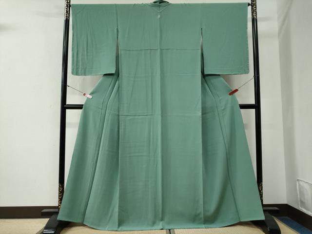 平和屋着物●ファッションデザイナー 花井幸子監修 色無地 薄青色 正絹 逸品 未使用 CABG0306yc