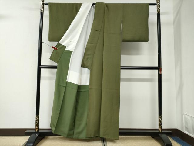 平和屋着物●人間国宝 初代 六谷梅軒(六谷紀久男)錐彫り 重要無形文化 財伊勢型紙 江戸小紋 行儀 正絹 逸品 CABG0315yc