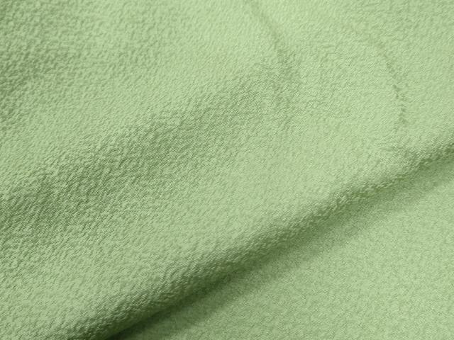 平和屋着物●上質な色無地 紋意匠 柳色 ロング丈 正絹 逸品 CABG0317yc