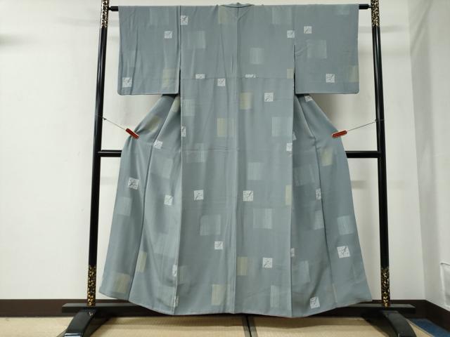 平和屋着物●上質な小紋 色紙草木文 金彩 正絹 逸品 CABG0322yc