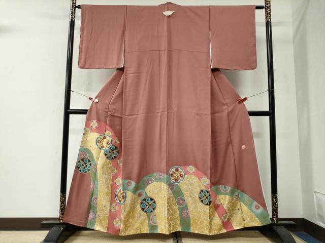 平和屋着物●京の名門 じゅらく謹製 色留袖 駒刺繍 吉祥丸文 金彩 正絹 逸品 未使用 CABG0331yc
