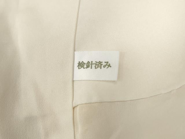 平和屋着物●手描友禅 藤井嵐晴 小紋 源氏香 鳥の子色 正絹 逸品 CABG0336yc