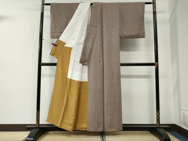 平和屋着物●江戸小紋 番傘 正絹 逸品 CABG0344yc