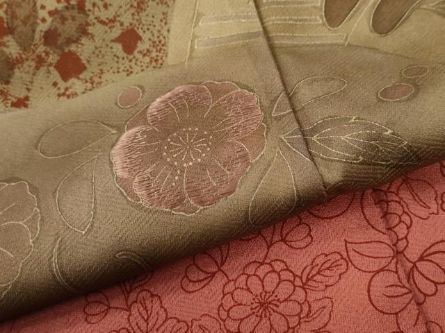 平和屋着物●訪問着 辻が花 刺繍 暈し染め 金彩 正絹 逸品 CABG0346yc