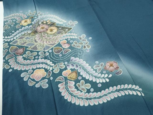 平和屋着物●訪問着 辻が花 絞り 暈し染め 正絹 逸品 CABG0354yc