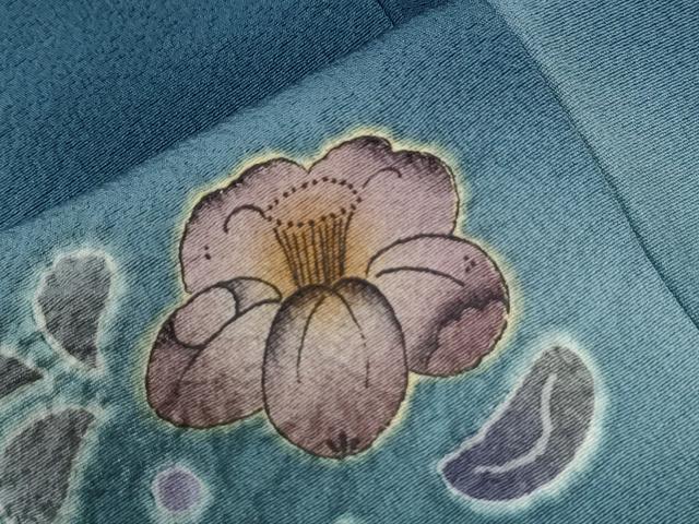 平和屋着物●訪問着 辻が花 絞り 暈し染め 正絹 逸品 CABG0354yc