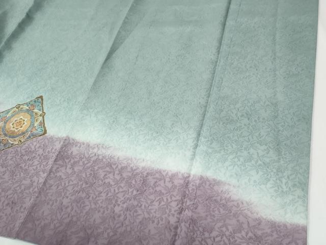 平和屋着物●訪問着 吉祥花唐草文 暈し染め 金彩 正絹 逸品 CABG0357yc