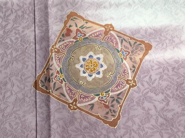 平和屋着物●訪問着 吉祥花唐草文 暈し染め 金彩 正絹 逸品 CABG0357yc