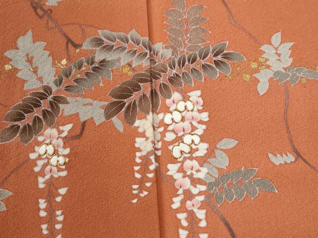 平和屋着物●訪問着 駒刺繍 枝垂れ花文 暈し染め 金彩 正絹 逸品 CABG0373yc