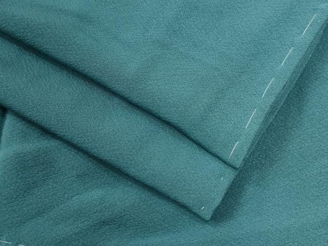 平和屋着物●上質な色無地 錆浅葱色 ロング丈 正絹 逸品 未使用 CABG0391yc
