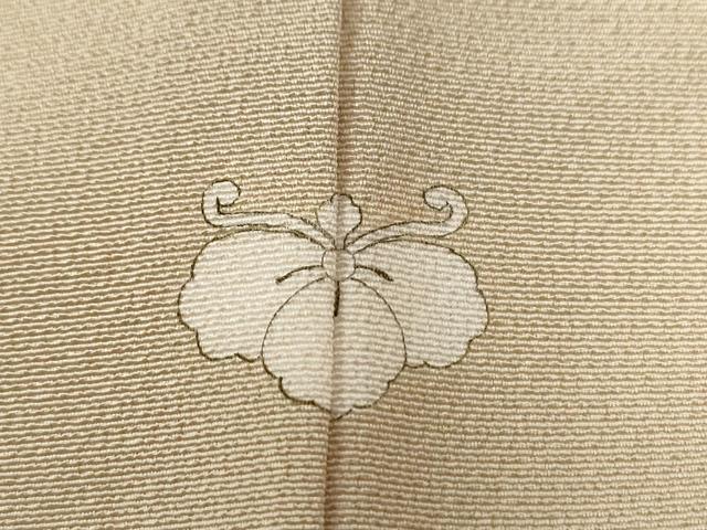 平和屋着物●加賀友禅の巨匠 初代 由水十久監修 色無地 練色 正絹 逸品 CABG0395yc
