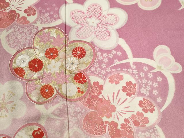 平和屋着物●豪華振袖 舞花文 暈し染め 金通し地 正絹 逸品 CABG0400yc