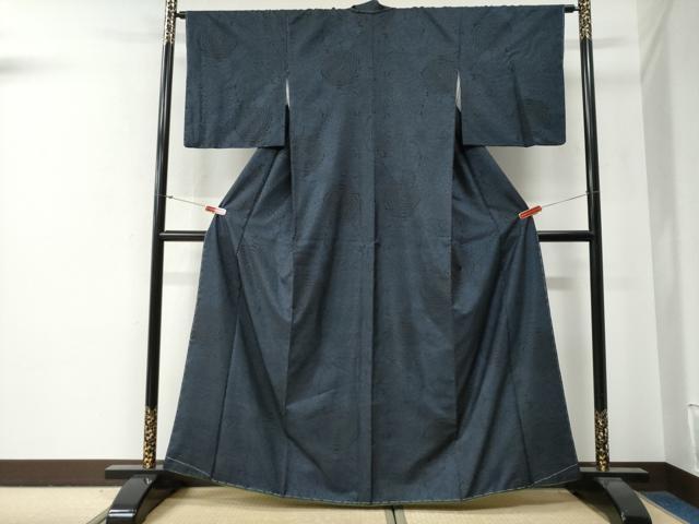 平和屋着物●本場大島紬 9マルキ 花尽くし 正絹 逸品 未使用 CABG0403yc
