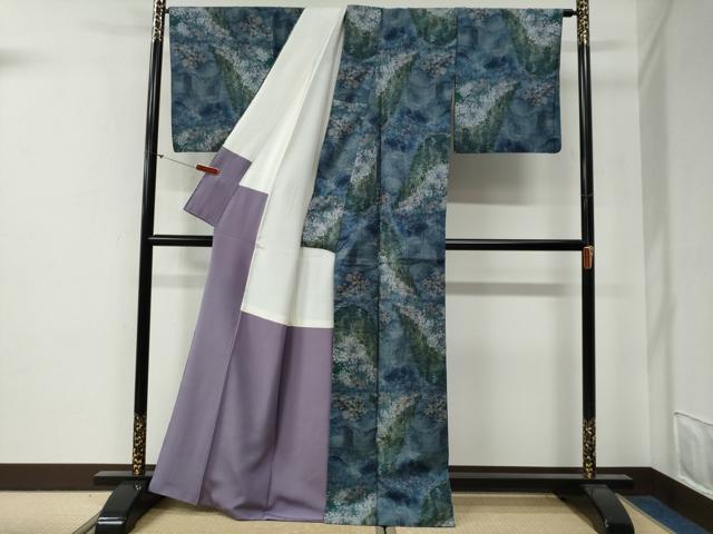 平和屋着物●都喜ヱ門 本場大島紬 7マルキ 総絣 樹林文 藤絹織物謹製 正絹 逸品 CABG0404yc