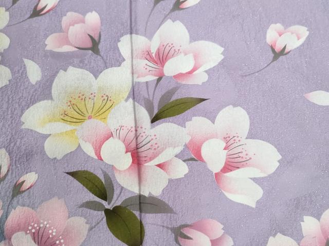 平和屋着物●豪華振袖 草花文 暈し染め 金通し地 正絹 逸品 CABG0405yc