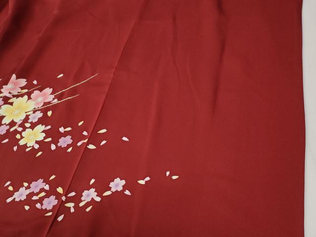 平和屋着物●豪華振袖 舞桜文 暈し染め 金彩 正絹 逸品 CABG0414yc