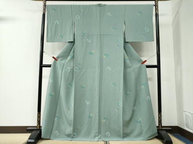平和屋着物●上質な小紋 舞花文 正絹 逸品 CABG0418yc