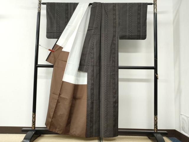 平和屋着物●本場大島紬 吉祥花間道 正絹 逸品 CABG0429yc